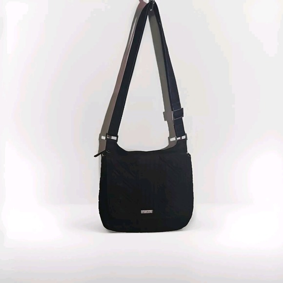 Vera Bradley Handbags - Vera Bradley Black Hipster Messenger Bag‎ Medium Organizer Crossbody Travel